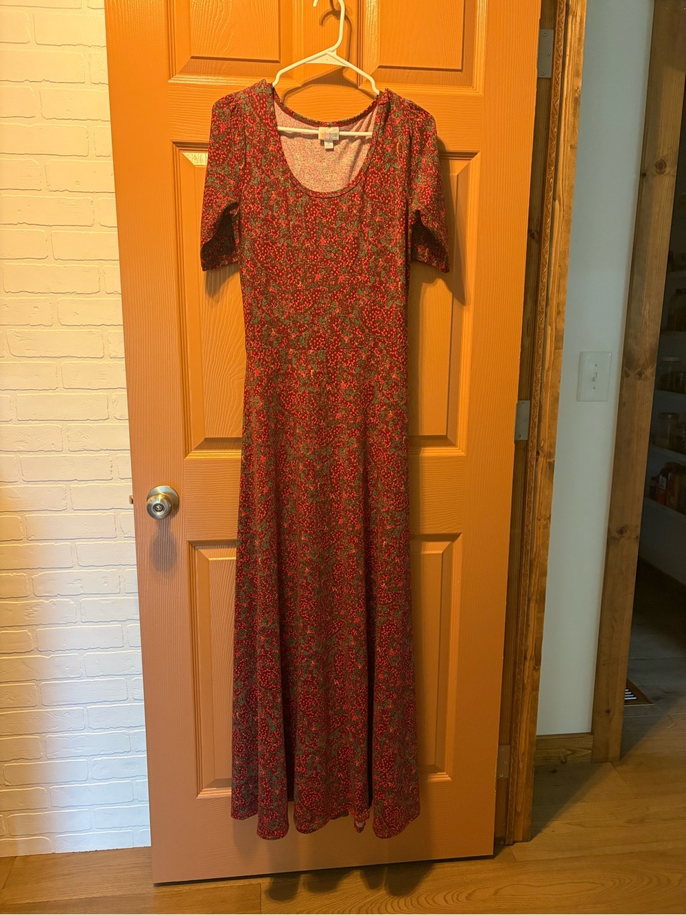 LuLaRoe Red Floral Maxi Dress